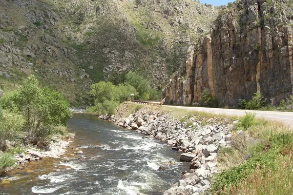 Cache la Poudre River flowing through Poudre Canyon near LaPorte, Colorado